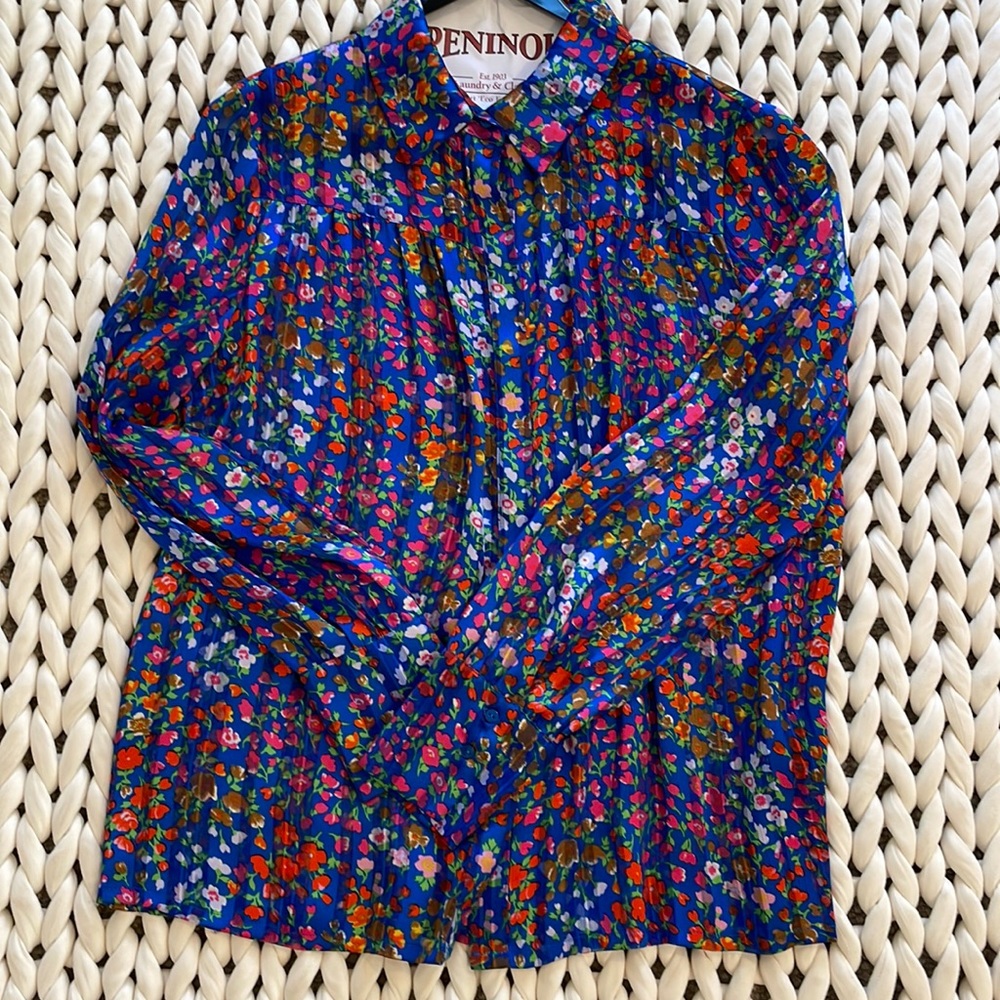 Ba&sh silk floral blouse size M